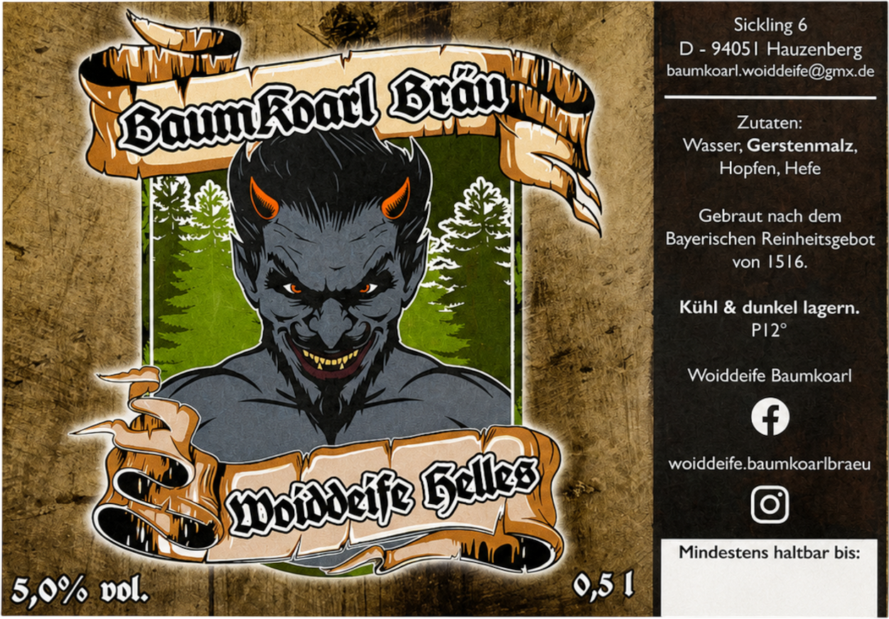 Etikett Woiddeife Helles